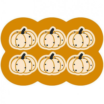 Style 8 Yellow Pumpkin Pattern Absorbent Diatomaceous Earth Pet Feeding Mat - Non-Slip & Quick Dry Placemat (50x80cm)