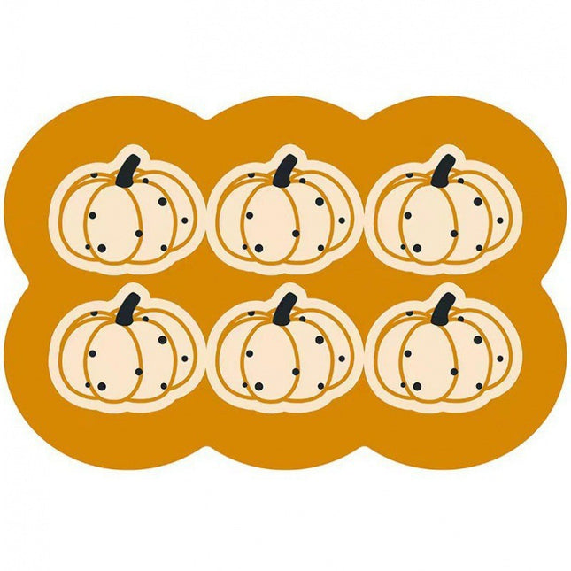 Style 8 Yellow Pumpkin Pattern Absorbent Diatomaceous Earth Pet Feeding Mat