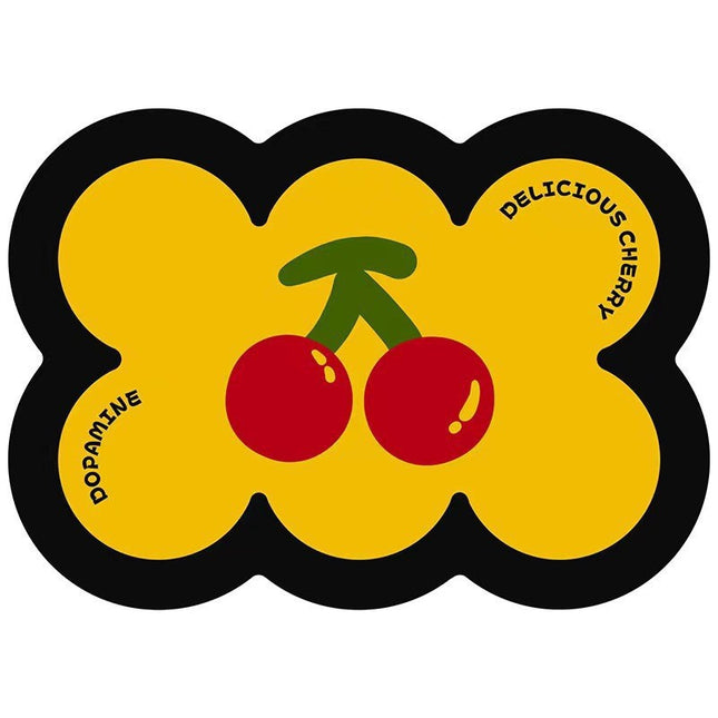 Style 10 Yellow Black And Red Cherry Pattern Absorbent Diatomaceous Earth Pet Feeding Mat