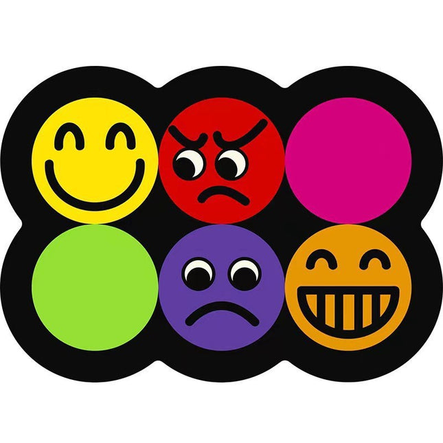 Style 11 Colorful Emoticons Pattern Absorbent Diatomaceous Earth Pet Feeding Mat