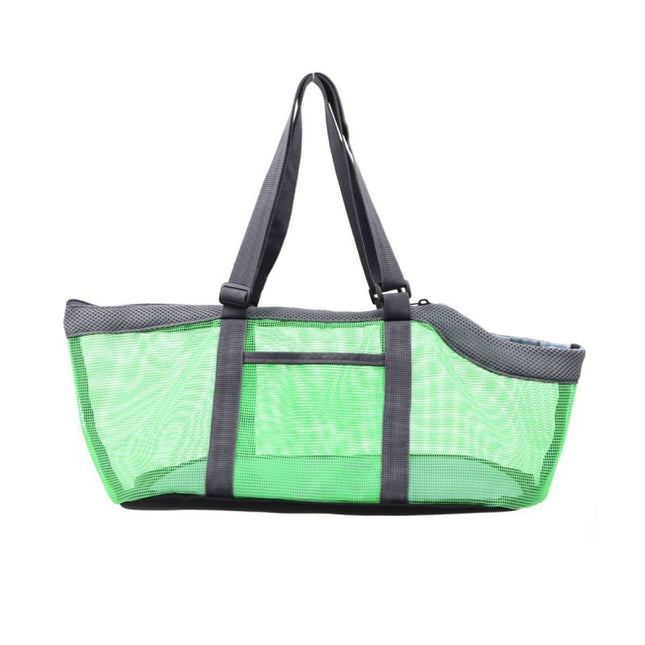 Green And Grey Lightweight Breathable Mesh Pet Carrier Handbag