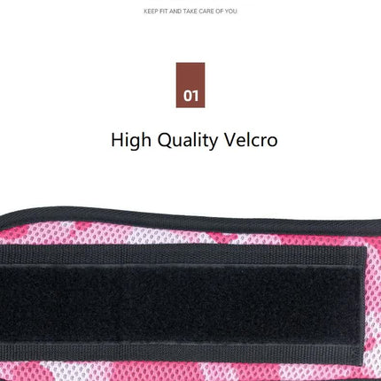 Size L Grey Camouflage Camo Weightlifting Belt - EVA Nylon Gym Belt for Squats, Deadlifts & Lumbar Support