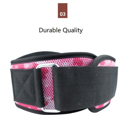 Size S Grey Camouflage Camo Weightlifting Belt - EVA Nylon Gym Belt for Squats, Deadlifts & Lumbar Support