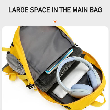 Grey Lightweight 30L Hiking Backpack - Water-Resistant Outdoor Daypack for Trekking & Travel
