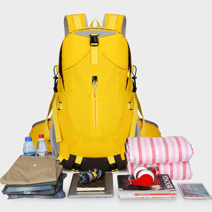 Grey Lightweight 30L Hiking Backpack - Water-Resistant Outdoor Daypack for Trekking & Travel