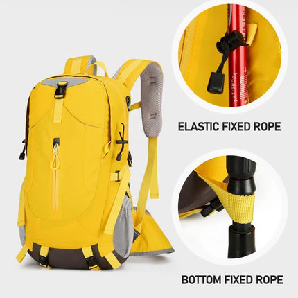 Green Lightweight 30L Hiking Backpack - Water-Resistant Outdoor Daypack for Trekking & Travel
