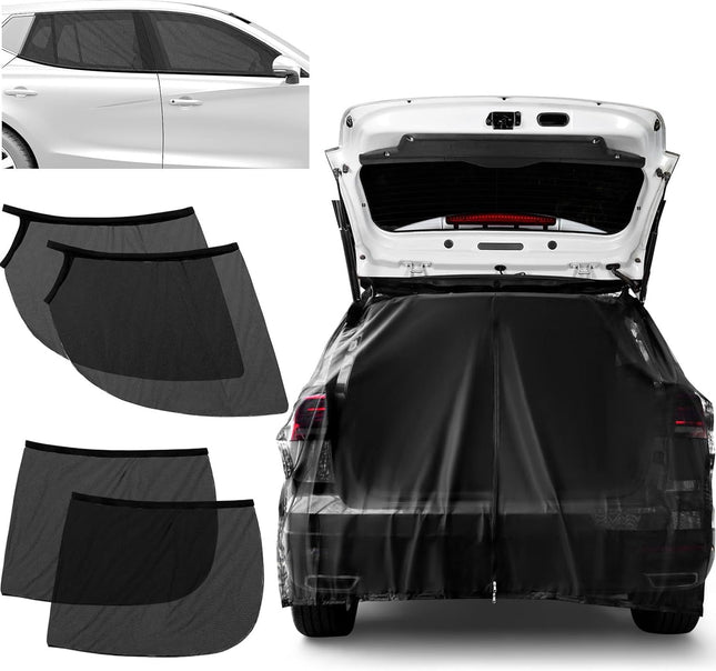 Size M Black Magnetic Car Window Sun Shade Screens & SUV Tailgate