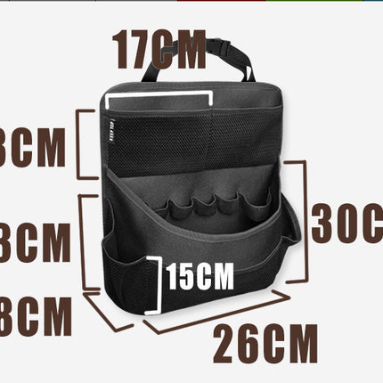 3 Pcs Black Premium Car Back Seat & Trunk Organizer - Multi-Pocket Hanging Storage Bag