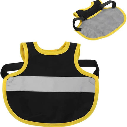 4 Pcs Fluorescent Green High Visibility Chicken & Duck Safety Vest - Reflective Poultry Jacket
