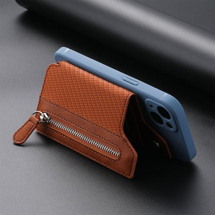 2 Pcs Black Multifunction Stick-On Phone Wallet - PU Leather Card Holder with Zipper & Flip Cover