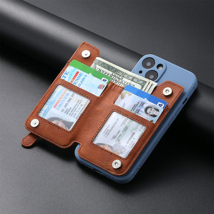 2 Pcs Green Multifunction Stick-On Phone Wallet - PU Leather Card Holder with Zipper & Flip Cover