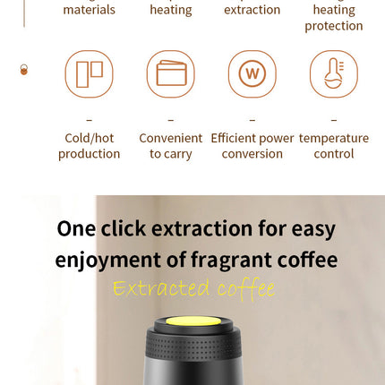 Green 3-in-1 Portable Electric Espresso Maker - Rechargeable Travel Coffee Machine for Capsules & Ground Coffee