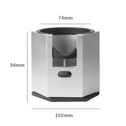 Silver Diamond Professional Aluminum Espresso Tamping Station - Adjustable Portafilter Holder Stand