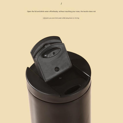 Gold Sleek Insulated Stainless Steel Coffee Tumbler Set (400ml & 500ml) - One-Touch Lid Travel Mugs