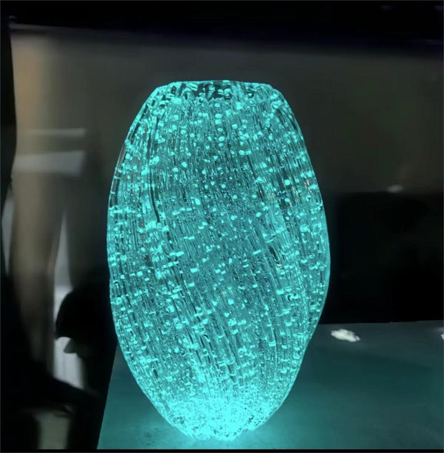 Maltose Vase Luminous INS-Style Glass Vase Modern Minimalist Hydroponic Flower Holder Creative Desktop