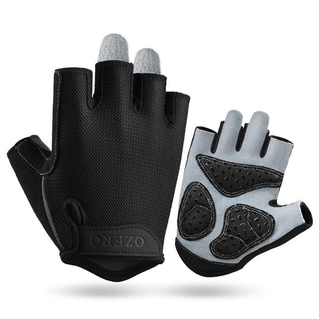 L Black Men's Summer Cycling Gloves