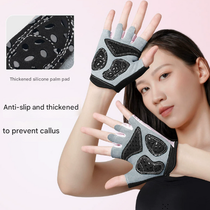 L Black Men's Summer Cycling Gloves - Breathable Half-Finger Non-Slip Fitness Training Gloves for Weightlifting