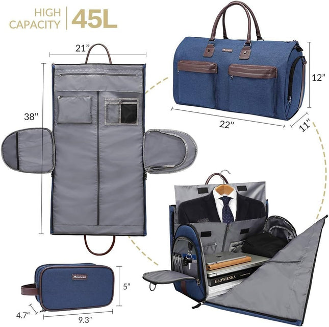 Dark Blue 45L Garment Duffel Bag – product detail