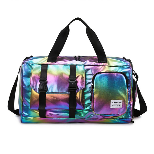 Pearl Color Iridescent Gym Bag with Wet-Dry Separation