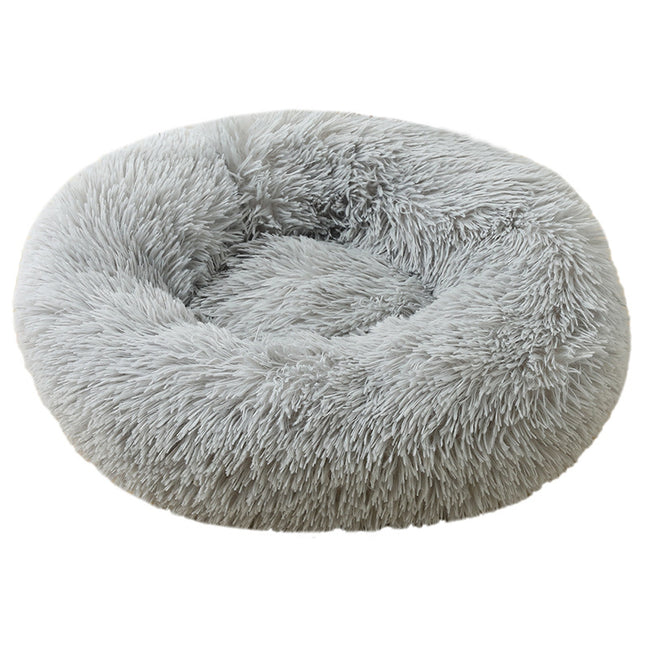 Light Grey 50cm Cozy Round Pet Bed