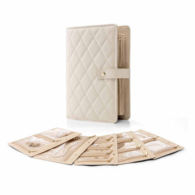 White Foldable Travel Jewelry Organizer