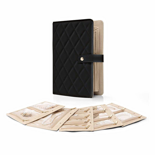 Black Foldable Travel Jewelry Organizer