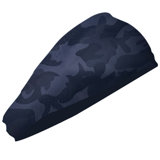 Camouflage Black 5-Pack Wide Sports Headbands for Women