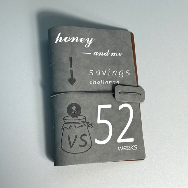 Grey 52-week couple's savings challenge binder
