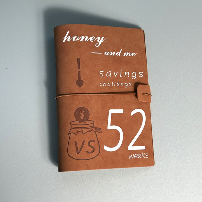 Orange 52-week couple's savings challenge binder