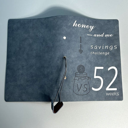 Green 52-week couple's savings challenge binder - 6-ring financial planner set (2 books)