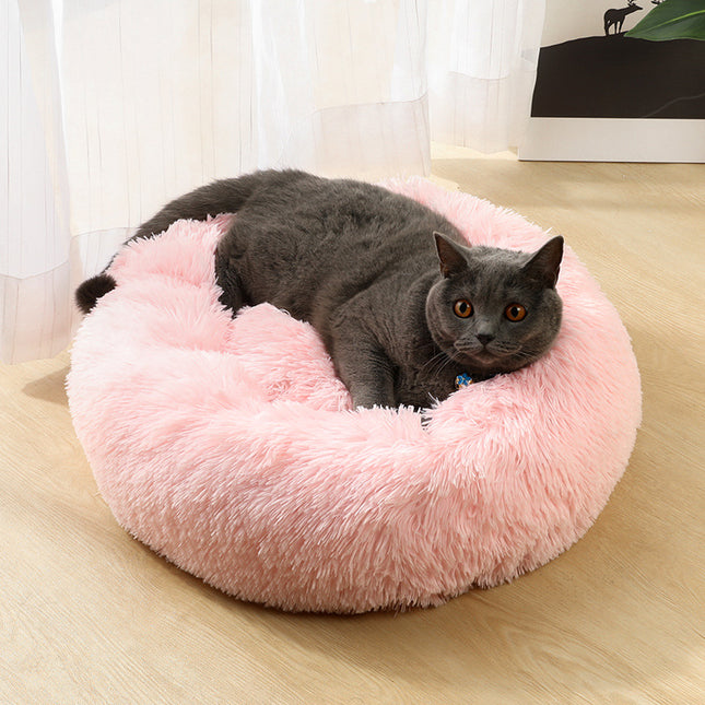 Grey 50cm Cozy Round Pet Bed – product detail