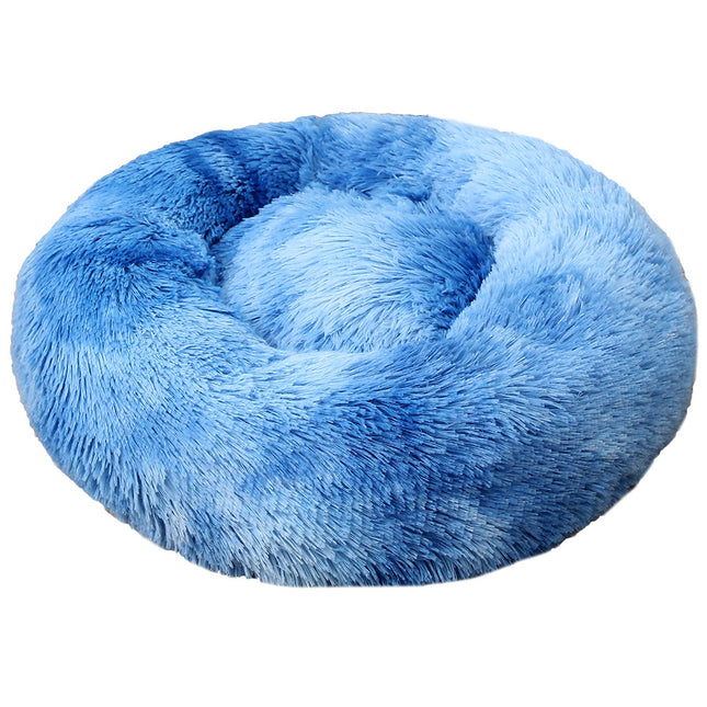 Tie-dye Baby Blue 50cm Cozy Round Pet Bed