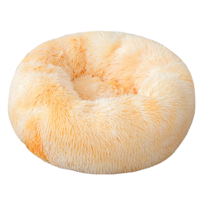 Tie-dye Baby Yellow 50cm Cozy Round Pet Bed