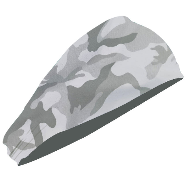 Camouflage Beige 5-Pack Wide Sports Headbands (88% Nylon+12% Spandex)