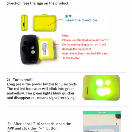 Green Real-Time Pet GPS Tracker Locator - Magnetic Charging, Multi-Mode Positioning for Dogs & Cats