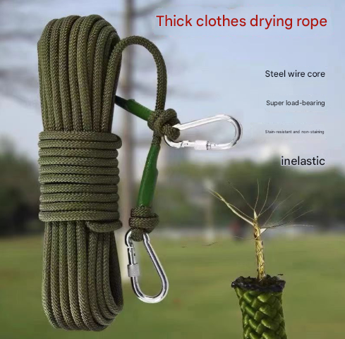 Orange With Wire Core Heavy Duty Adjustable Clothesline Set (4 Pack) – product detail