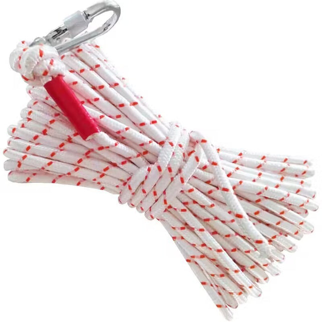 Red-white With Wire Core Heavy Duty Adjustable Clothesline Set (4 Pack)