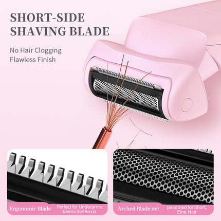 Pink (Precision cutter head) Women's Electric Body & Bikini Trimmer Kit - Painless Ultra-Close Shaver