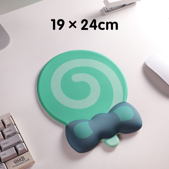 Green Lollipop Ergonomic Keyboard Wrist Rest & Mouse Pad Set - 2-Piece Comfort Combo