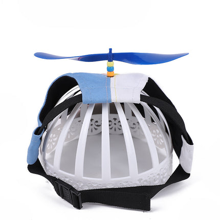 M Orange Pet Baseball Cap with Spinning Propeller - Colorful Fun Design - See Details for Sizing
