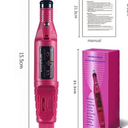 Regular Set With Ceramic Grinding Needle Portable Electric Nail Drill Kit - USB Manicure Pedicure Polishing & Shaping Tool Set