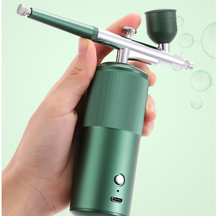 Red Portable Oxygen Infusion Airbrush - Facial Mist Sprayer for Hydration & Skincare