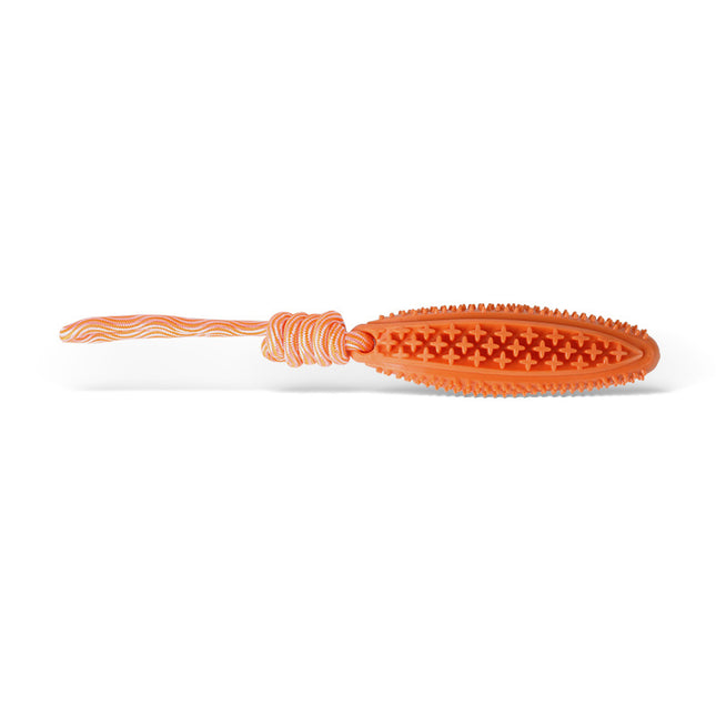 Orange Star Long Olive Durable Cotton Rope Dog Toy Set (2-Pack)