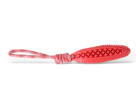 Red Star Long Olive Durable Cotton Rope Dog Toy Set (2-Pack) - Chew