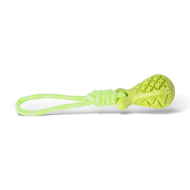 Green Single Drop of Water Durable Cotton Rope Dog Toy Set (3-Pack)
