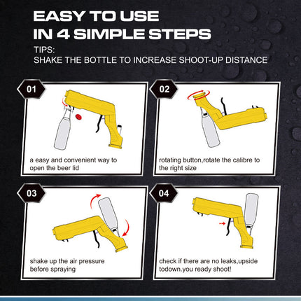 Gold Alloy Edition Champagne Gun Party Champagne Gun Sprayer - Novelty Beer Bottle Ejector & Stopper