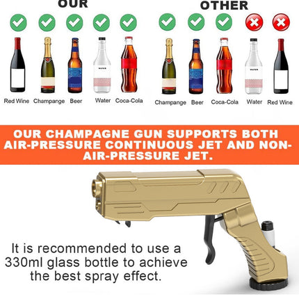 Gold Alloy Edition Champagne Gun Party Champagne Gun Sprayer - Novelty Beer Bottle Ejector & Stopper
