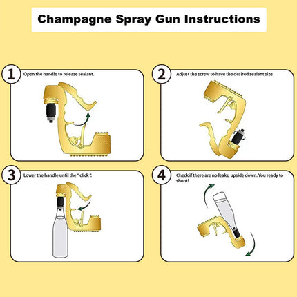 Gold Party Atmosphere Setting Tools Party Atmosphere Props - Novelty Beer Bottle Ejector & Stopper