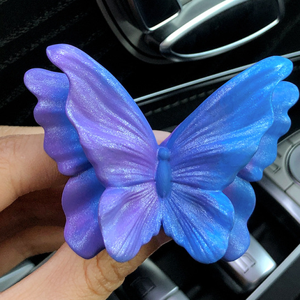 Aurora Purple Butterfly Set of 3 Butterfly Car Air Vent Clips - Decorative Scent Diffuser Ornaments