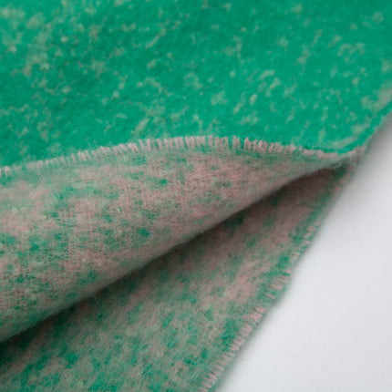 Orange Plush Gradient Winter Scarf Shawl - Thick Textured Circle Yarn with Chunky Tassels - 185cm x 40cm